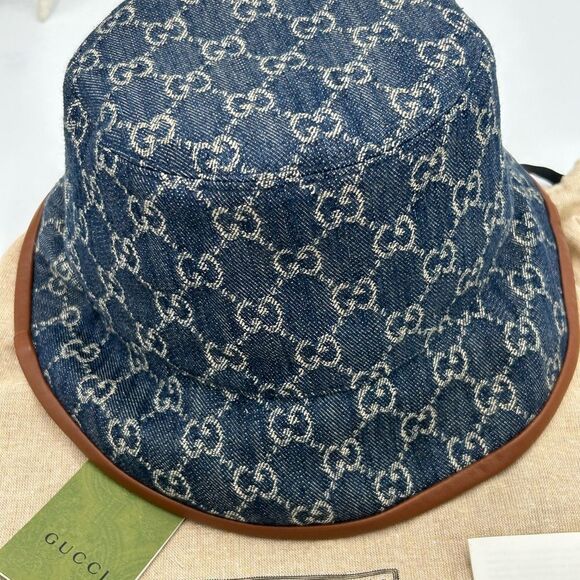 Men’s Gucci blue denim bucket hat size large made in Italy - Picture 4 of 8